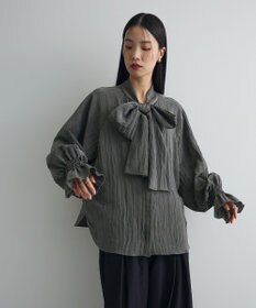 Green Parks ボウタイリボンブラウス