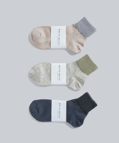 WHITE MAILS 【UNISEX】PAPER  COLOR BLOCK SHORT SOCKS ソックス