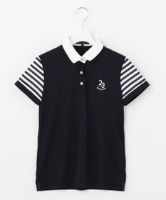 23区GOLF 【WOMEN】【吸水速乾】カノコ ボーダー半そで ポロシャツ