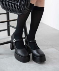 WEGO ボリュームヒールストラップシューズ