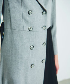 GRACE CONTINENTAL ウールタッチバイカラードレス