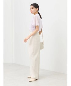 earth music&ecology マジョリカプリーツ半袖ブラウス