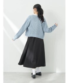 earth music&ecology 透かし柄ポケットカーディガン