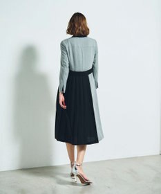 GRACE CONTINENTAL ウールタッチバイカラードレス