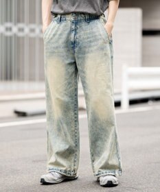 WEGO ローライズバギーフレアデニムパンツ