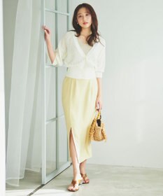 Feroux ソフトツイルナロースリット スカート