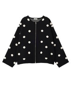 earth music&ecology 【予約】ダブルジップドットカーディガン