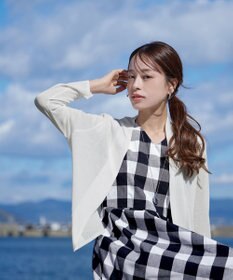 Tiaclasse L 【小倉優子さん着用・UVケア・接触冷感】ショートトッパーカーディガン