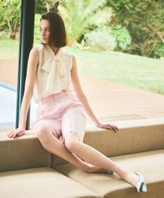 GRACE CONTINENTAL リネンライクシアーパンツ