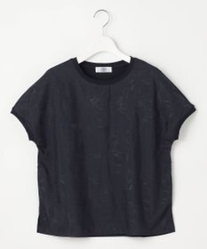 J.PRESS LADIES 【洗える】シアーエンブロイダリー カットソー