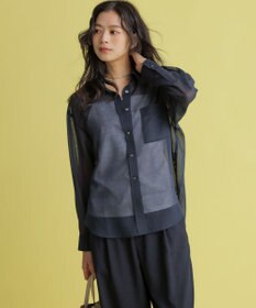 組曲 エアリーボイルシアー シャツ