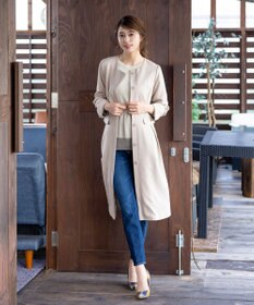 Tiaclasse L 【新色追加・洗える】配色スリットニット