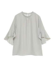 earth music&ecology フリル７分袖ブラウス