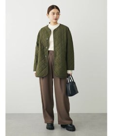 Green Parks キルティングノーカラーブルゾン