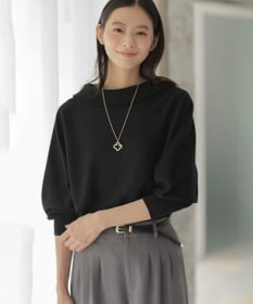 組曲 【加藤ローサさん着用・新色追加・前後着用可】スムースストレッチロールネック ニット