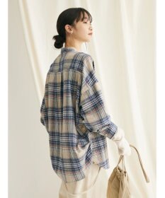 CRAFT STANDARD BOUTIQUE チェックバンドカラーサークルブラウス