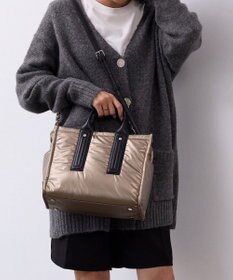 TOPKAPI 【TREASURE TOPKAPI】メタリック パデット ショルダー付 トートバッグ