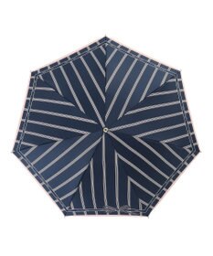 MOONBAT 【雨傘】ランバン オン ブルー(LANVIN en Bleu) リボンストライプ 折りたたみ傘  楽々開閉 クイックアーチ