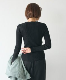 CRAFT STANDARD BOUTIQUE 洗える/とてもちクルーネックリブニットプルオーバー