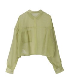 earth music&ecology ソデスリットクロップドシャツ