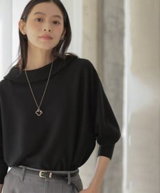 組曲 L 【加藤ローサさん着用・新色追加・前後着用可】スムースストレッチロールネック ニット