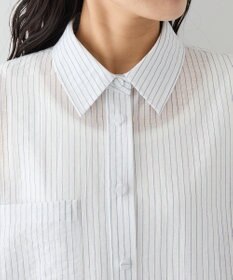 CRAFT STANDARD BOUTIQUE 【2点SET】スカーフ付きシアーストライプシャツ
