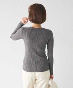 CRAFT STANDARD BOUTIQUE 洗える/とてもちクルーネックリブニットプルオーバー