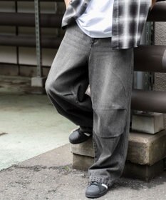 WEGO デニムパラシュートパンツ