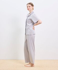 une nana cool 【綿100%】スビン天竺 半袖開襟パジャマ MADE WITH LIBERTY FABRIC