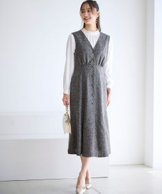 ANY SIS 【洗える】ツイーディマーメイド ジャンパースカート