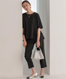 組曲 【WEB限定】ジョーゼットジャージー ティアード ブラウス