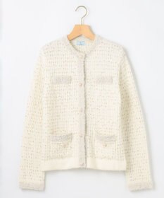 組曲 【WEB限定】スノーネップツイード ニットジャケット