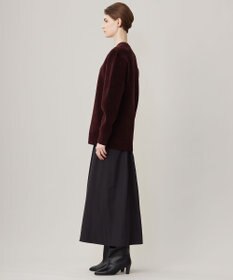 ICB L 【洗える】コットンシェニール コクーンスリーブニット