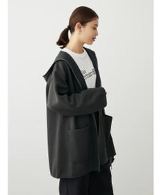 Green Parks ポンチフード付きカットカーディガン