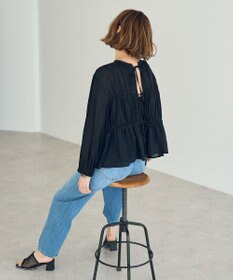 YECCA VECCA リボンデザインシアーブラウス