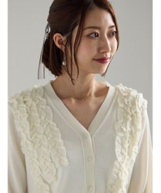 Te chichi フリルVネックカーディガン