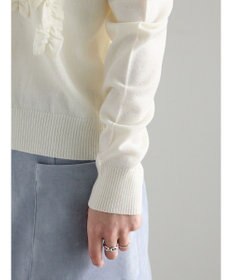 Te chichi フリルVネックカーディガン