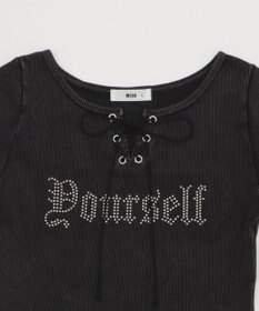 WEGO グラフィックレースアップちびT