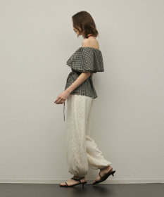 GRACE CONTINENTAL チェックケープブラウス