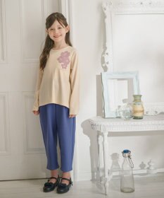 組曲 KIDS 【110-140㎝】サラリとフラワーモチーフ Tシャツ