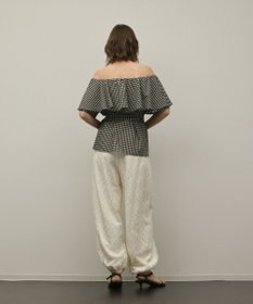 GRACE CONTINENTAL チェックケープブラウス