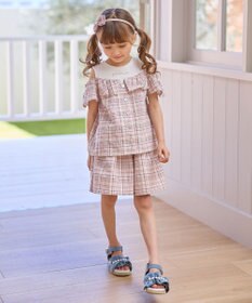 ANY KIDS チェック柄 ショート パンツ