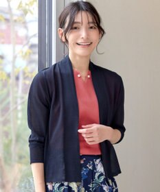 Tiaclasse L 【小倉優子さん着用・UVケア・接触冷感】ショートトッパーカーディガン