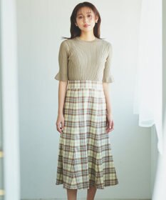 Feroux 【洗える】ニットコンビ ワンピース