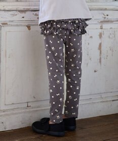 ANY KIDS 【WEB限定】フリル付き総柄レギンス