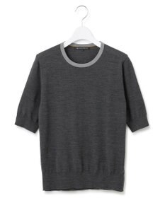 23区 【洗える】サステナブルウール 半袖 ニット