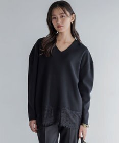 組曲 S レースモチーフニットプルオーバー