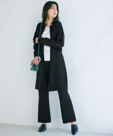 自由区 L 【洗える/セット着用可】ドライコットンハイゲージ ニットライトアウター