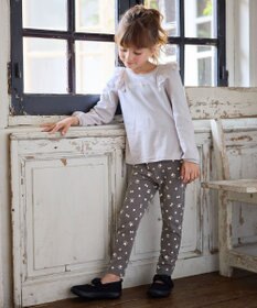 ANY KIDS 【WEB限定】フリル付き総柄レギンス