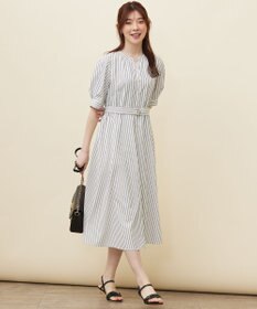 ANY SIS 【洗える】バンドカラー シャツワンピース